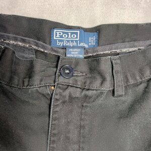 Polo Ralph Lauren Mens 34 Prospect Shorts Black Regular Classic Preppy Chino Vtg